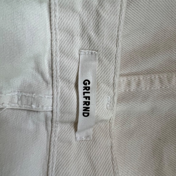 GRLFRND‎ Blare White Jean Skirt, Larchmont Ivory, 30 - Picture 9 of 13